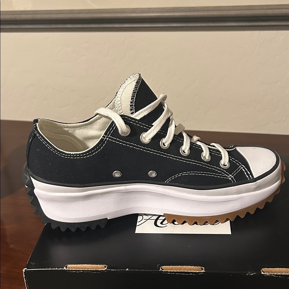 Converse Black and White Platform Sneakers